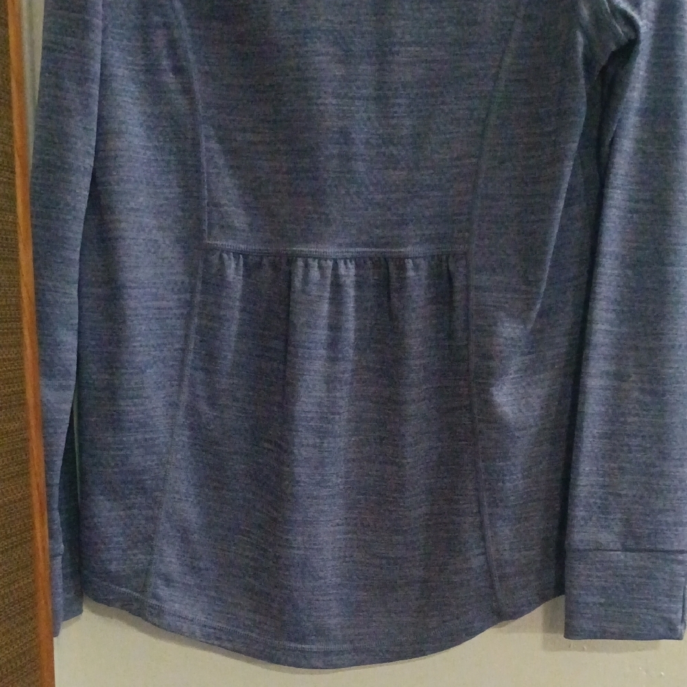Xersion Women's Heather Blue Cowl Neck Sweater